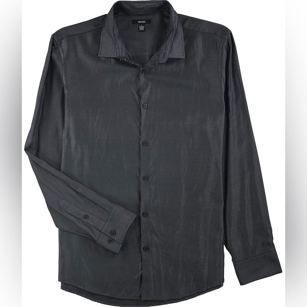Alfani Mens Vesper Twill Button Up Shirt